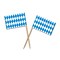 Party Central Club Pack of 12 Blue and White Oktoberfest Food or Drink Decoration Party Picks 2.5"